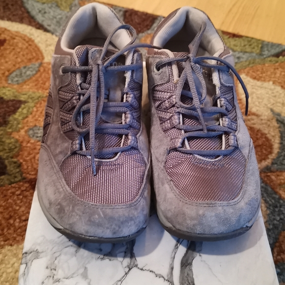 Grey Suede Propet Walking Shoes - Picture 2 of 8